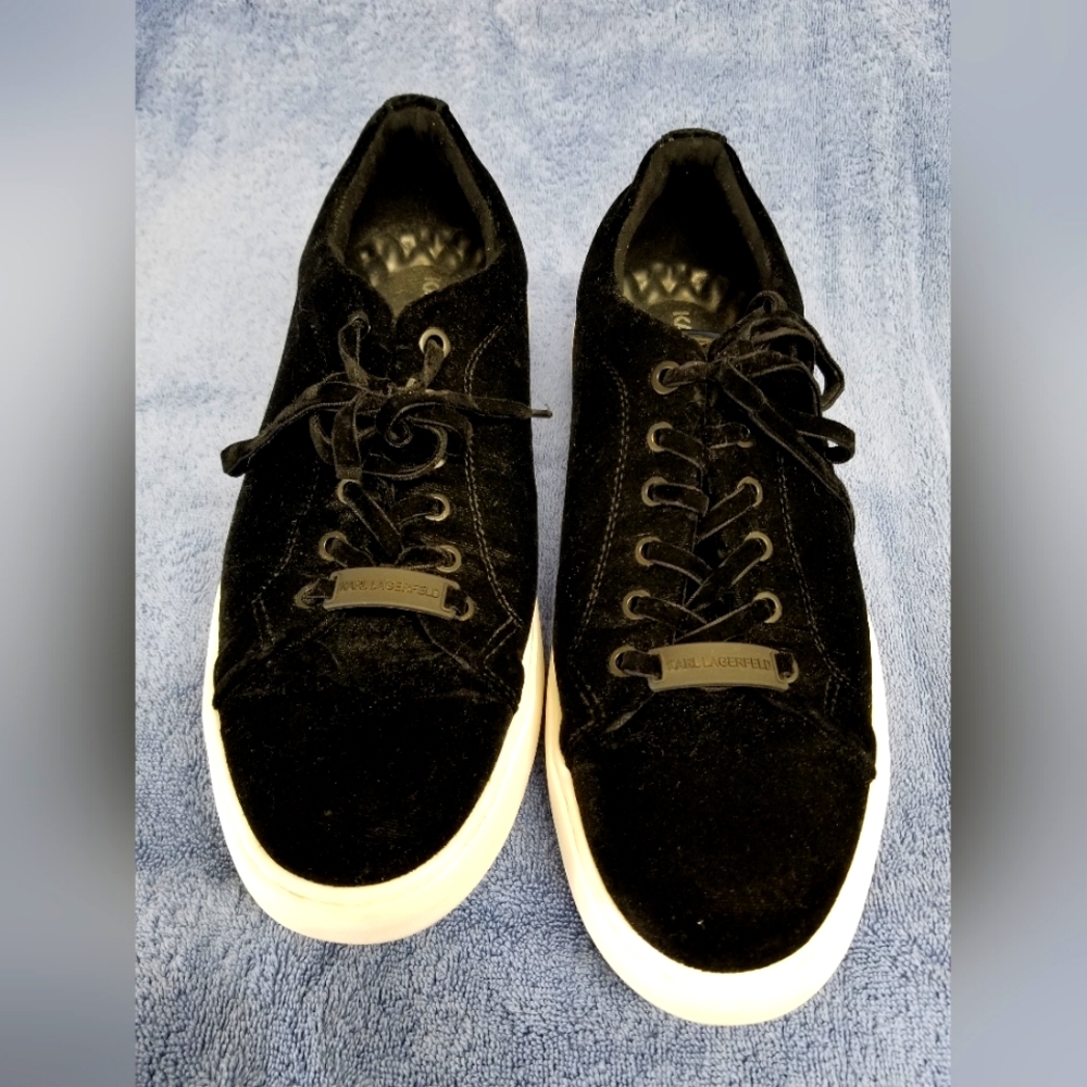 Karl Lagerfeld Paris Black Velvet sneakers